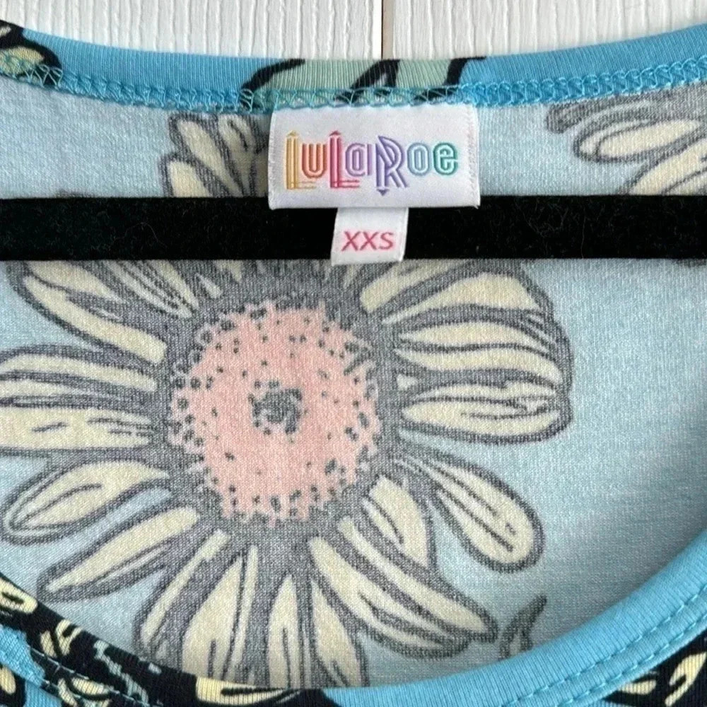 LulaRoe Blue Sunflower Dress XXS - Picture 2 of 3